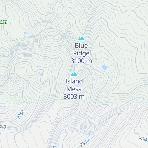 Map of Island Mesa