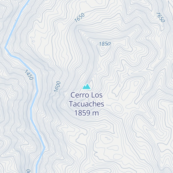 Map of Cerro Los Tacuaches