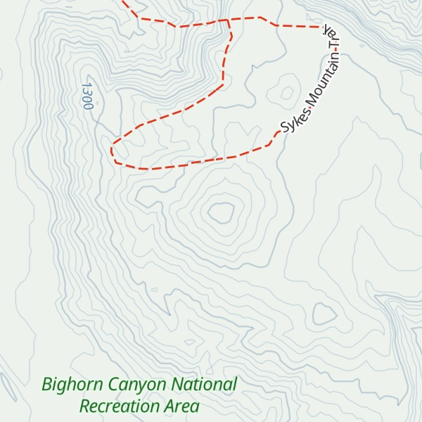Map of Sykes Mountain