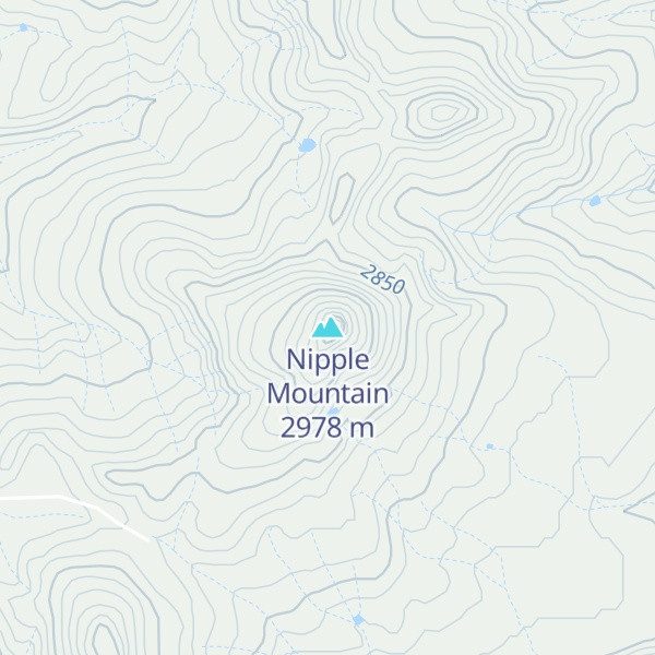 Map of Nipple Mountain