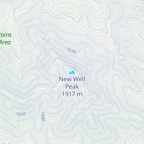 Map of New Well Peak