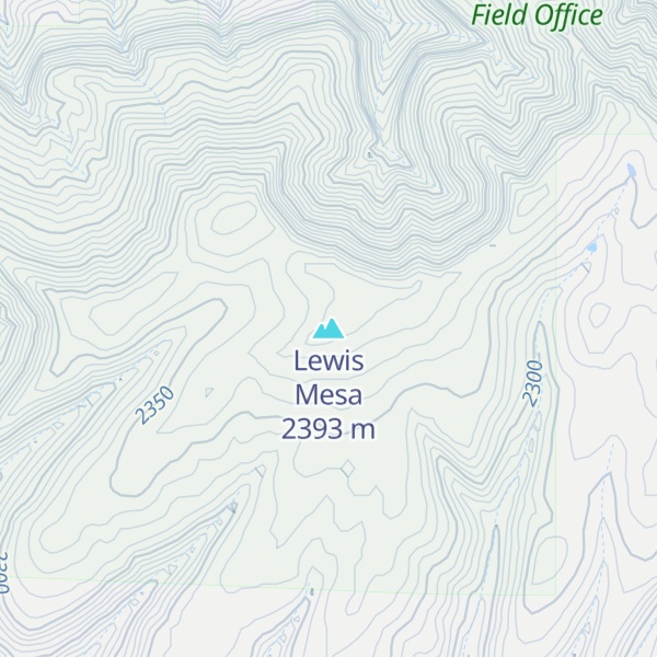 Map of Lewis Mesa