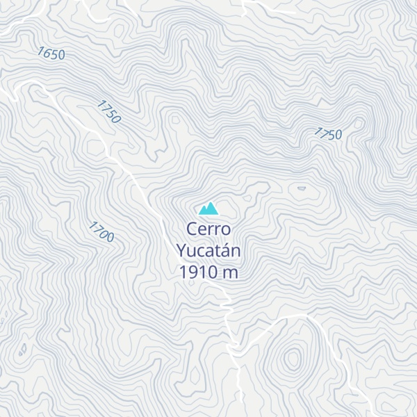Map of Cerro Yucatán