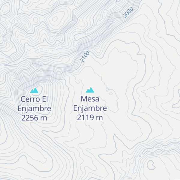 Map of Mesa Enjambre