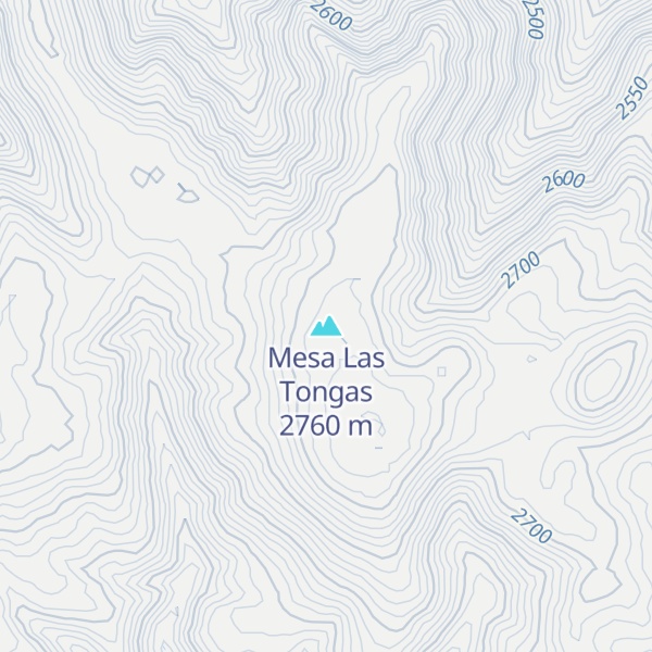 Map of Mesa Las Tongas