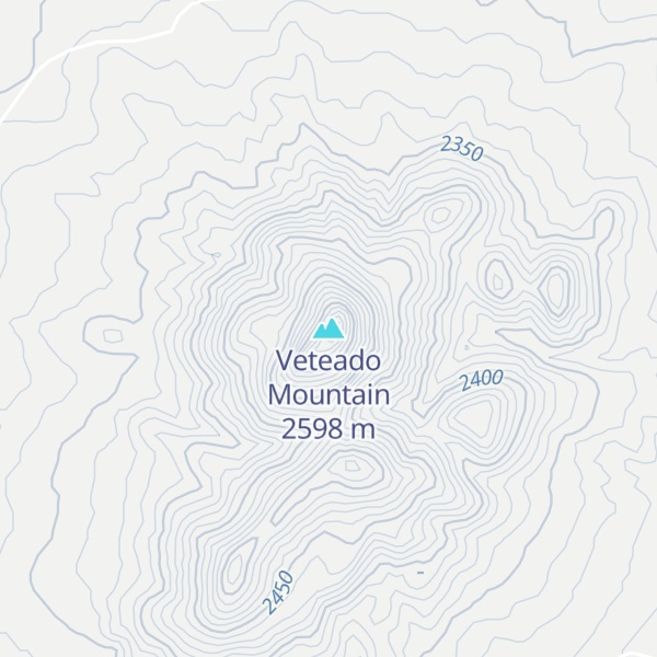 Map of Veteado Mountain