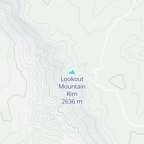 Map of Lookout Mountain Rim