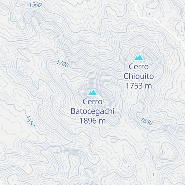 Map of Cerro Batocegachi