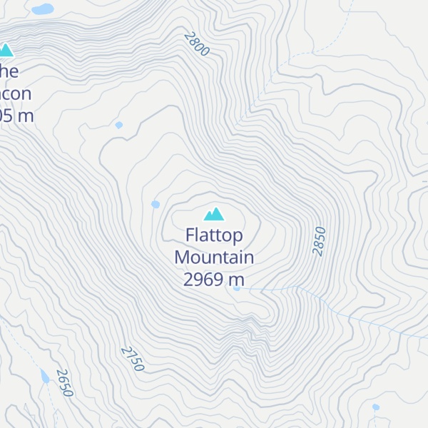 Map of Flattop Mountain