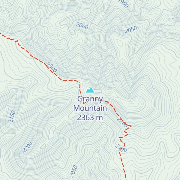 Map of Granny Mountain