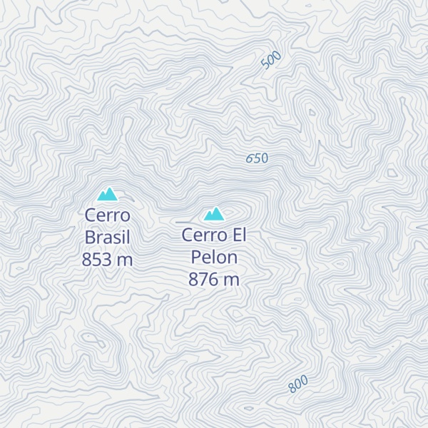 Map of Cerro El Pelon