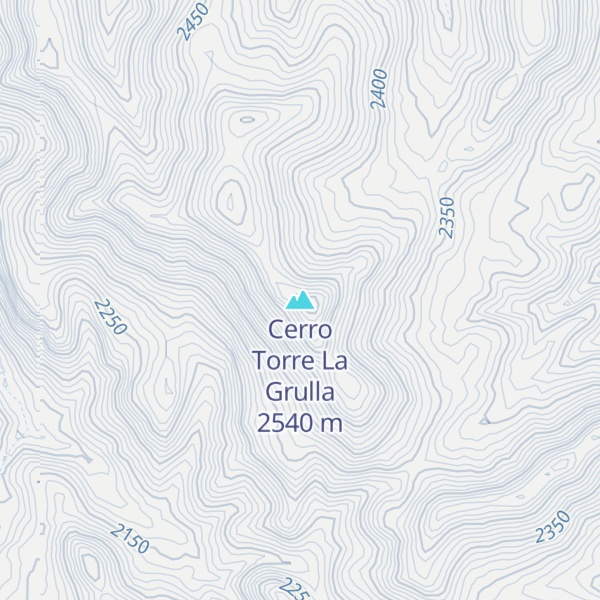 Map of Cerro Torre La Grulla