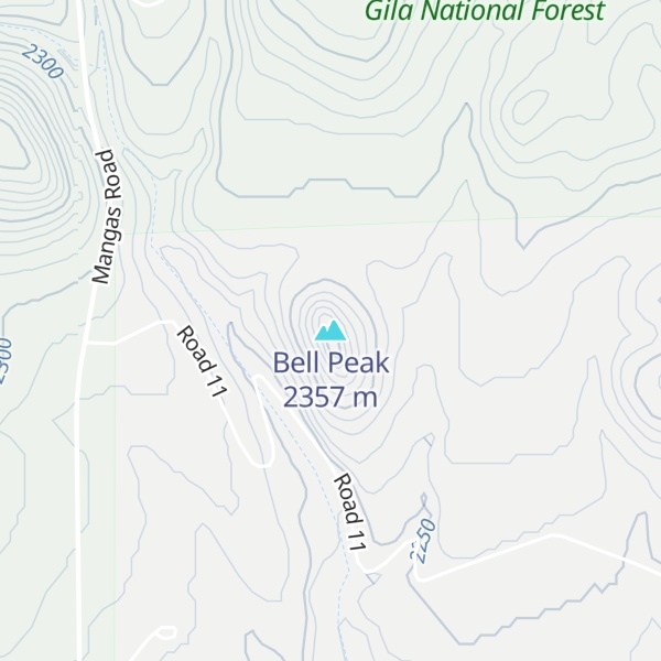 Map of Bell Peak