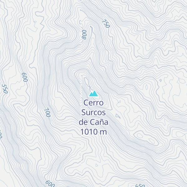 Map of Cerro Surcos de Caña