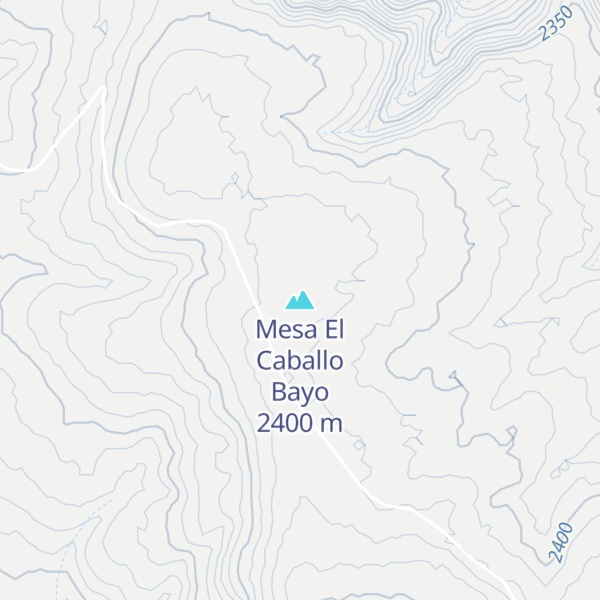 Map of Mesa El Caballo Bayo
