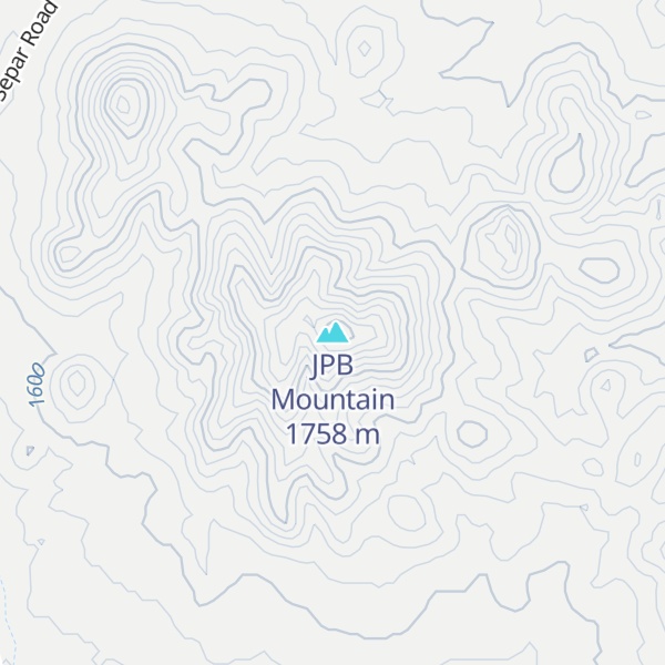 Map of JPB Mountain