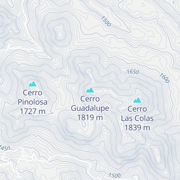 Map of Cerro Guadalupe