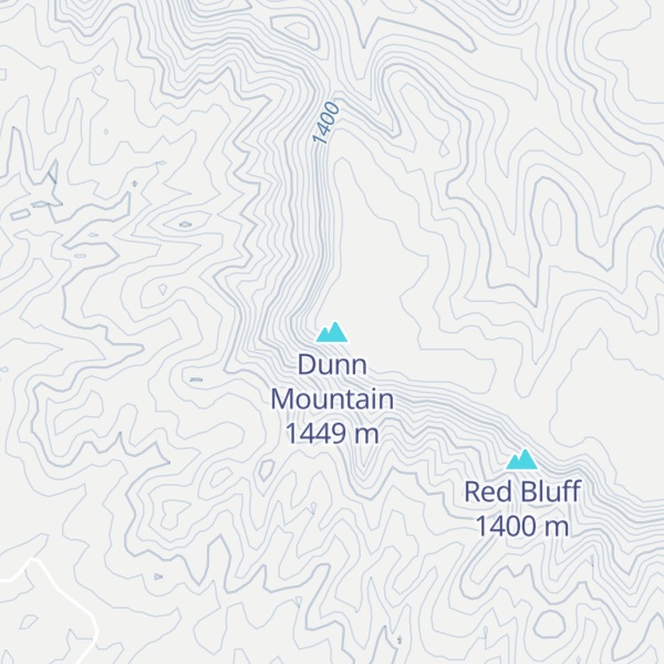 Map of Dunn Mountain