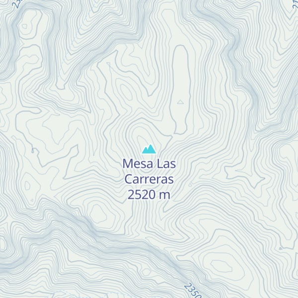 Map of Mesa Las Carreras