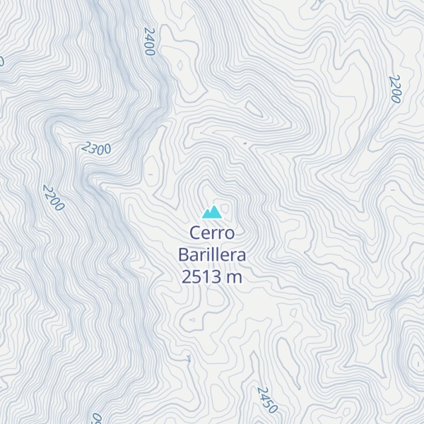 Map of Cerro Barillera