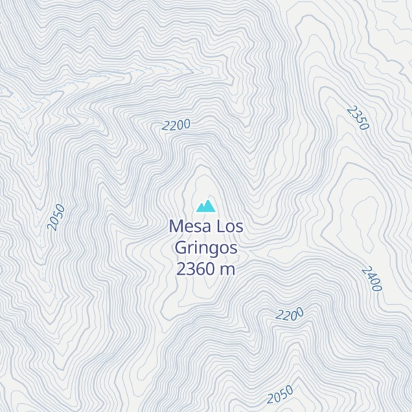 Map of Mesa Los Gringos