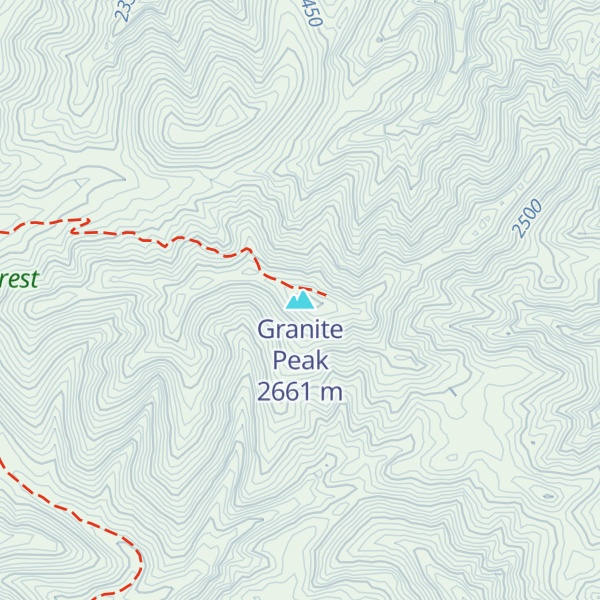 Map of Granite Peak