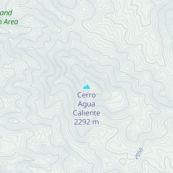 Map of Cerro Agua Caliente