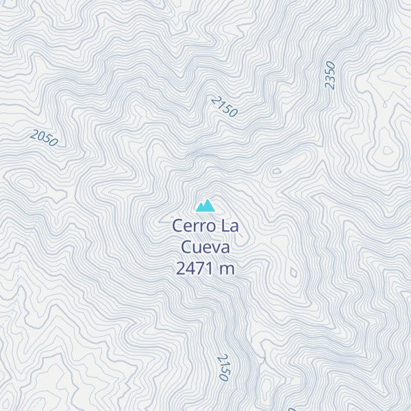 Map of Cerro La Cueva