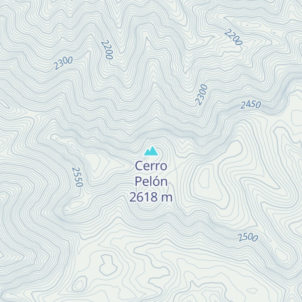 Map of Cerro Pelón