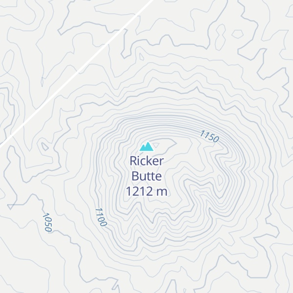 Map of Ricker Butte