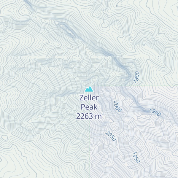 Map of Zeller Peak
