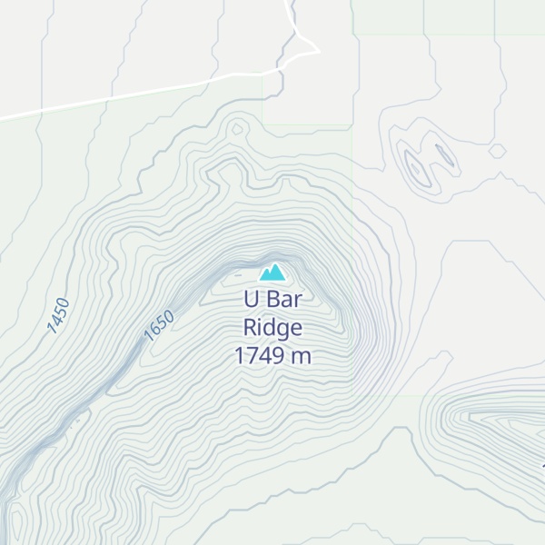 Map of U Bar Ridge