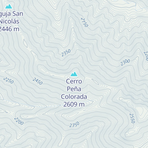 Map of Cerro Peña Colorada