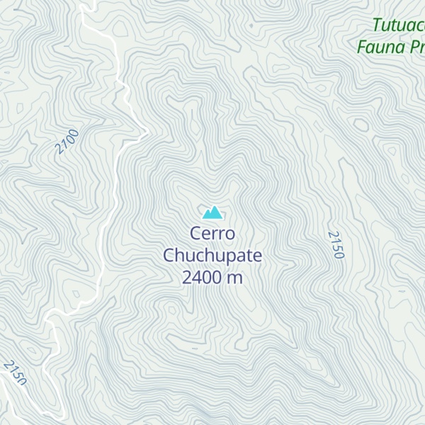 Map of Cerro Chuchupate