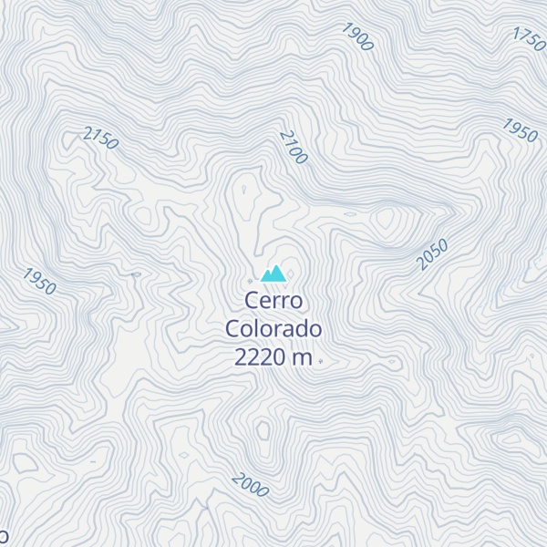 Map of Cerro Colorado