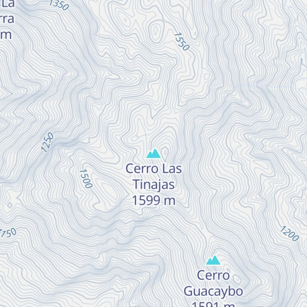 Map of Cerro Las Tinajas