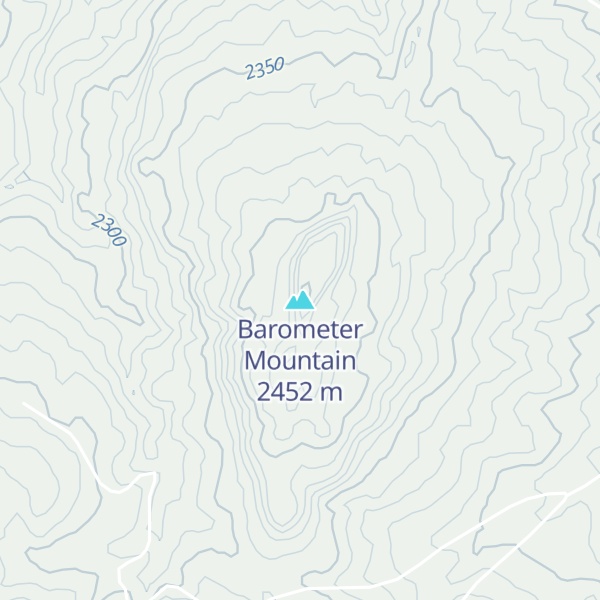 Map of Barometer Mountain