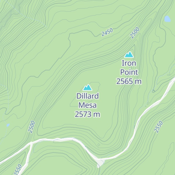 Map of Dillard Mesa