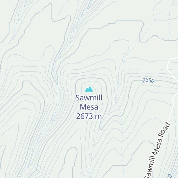 Map of Sawmill Mesa