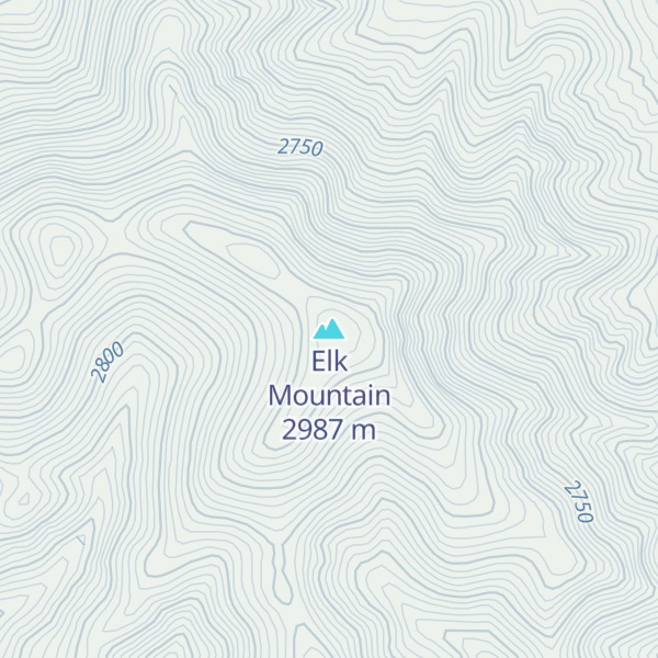 Map of Elk Mountain