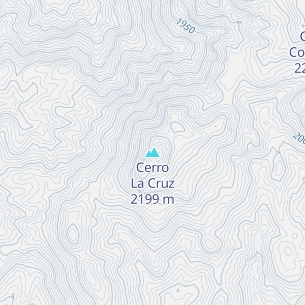 Map of Cerro La Cruz