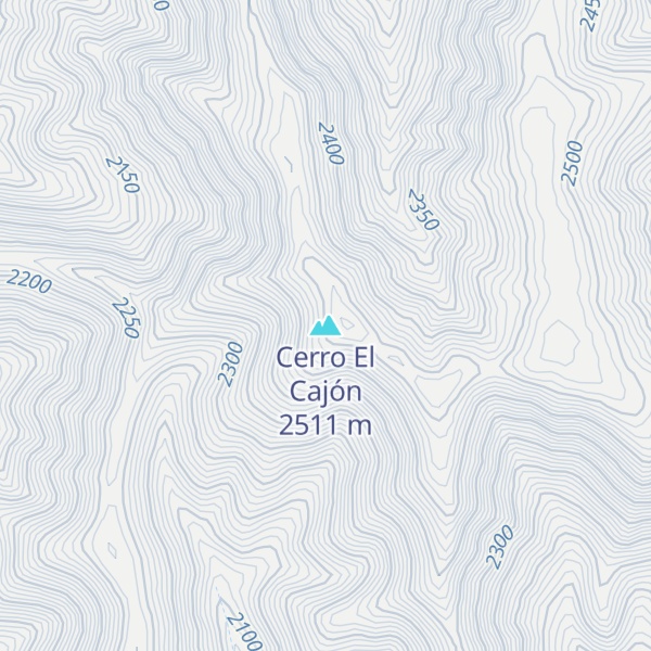 Map of Cerro El Cajón