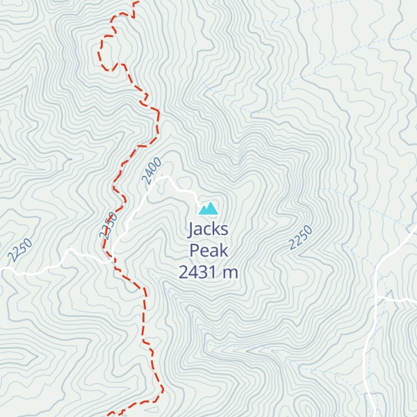 Map of Jacks Peak
