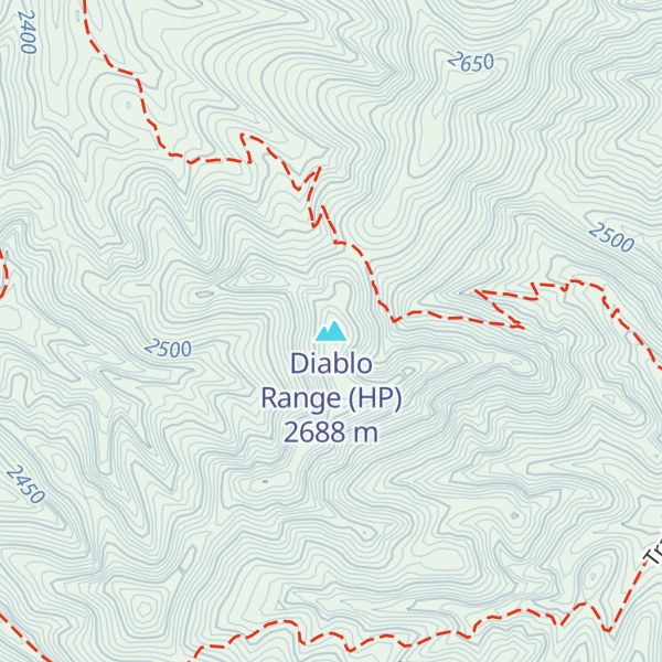 Map of Diablo Range (HP)