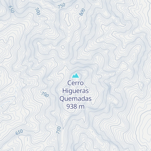 Map of Cerro Higueras Quemadas