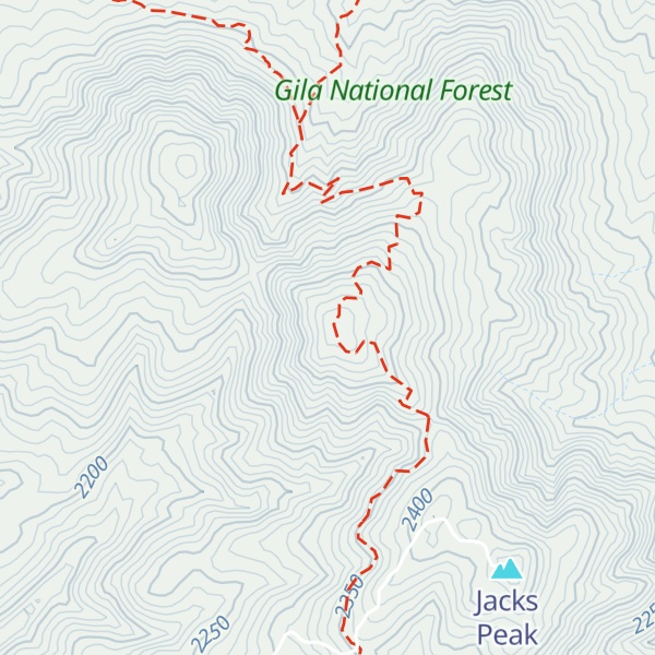 Map of Burro Peak