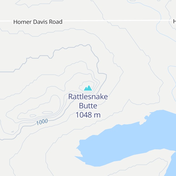 Map of Rattlesnake Butte