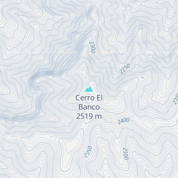 Map of Cerro El Banco