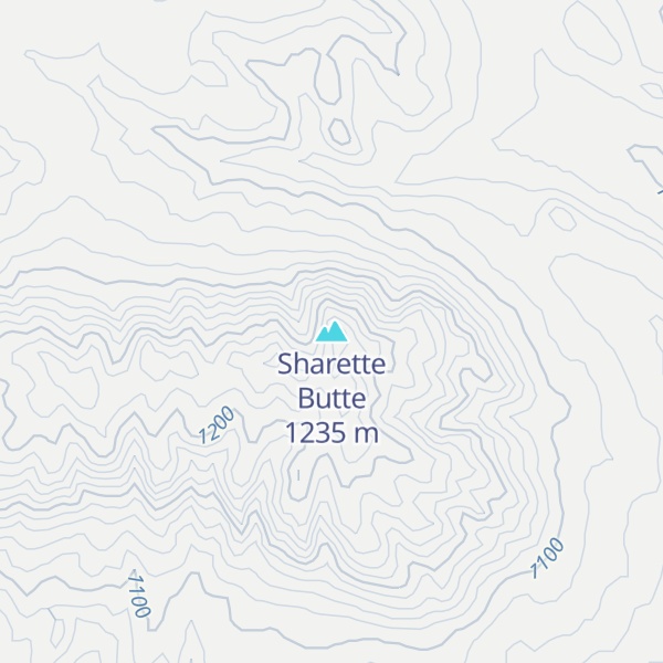 Map of Sharette Butte