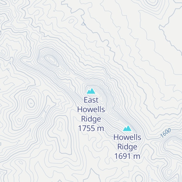 Map of East Howells Ridge